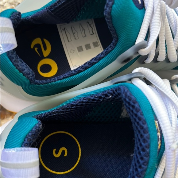Nike #8Teal and Yellow Athletic Shoes
